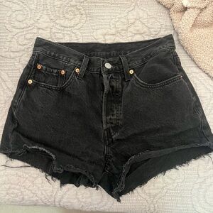 Black Levi’s 501 shorts